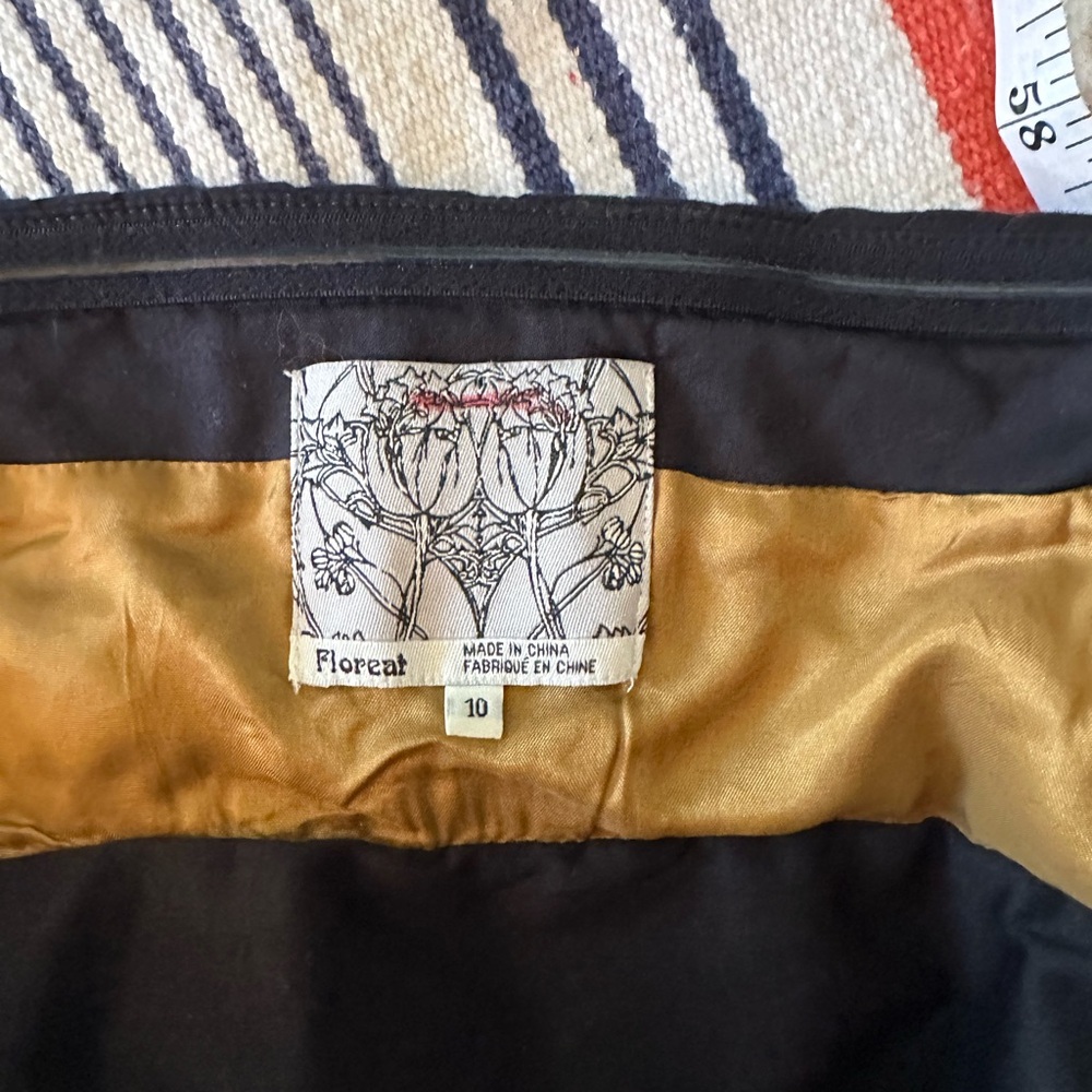 Saja Floreat From Anthro Strapless Velvet Embroidered Dress - Picture 7 of 9